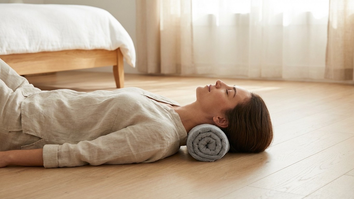 The Rolled Towel Trick Physical Therapists Use to Erase Desk Neck Pain Overnight