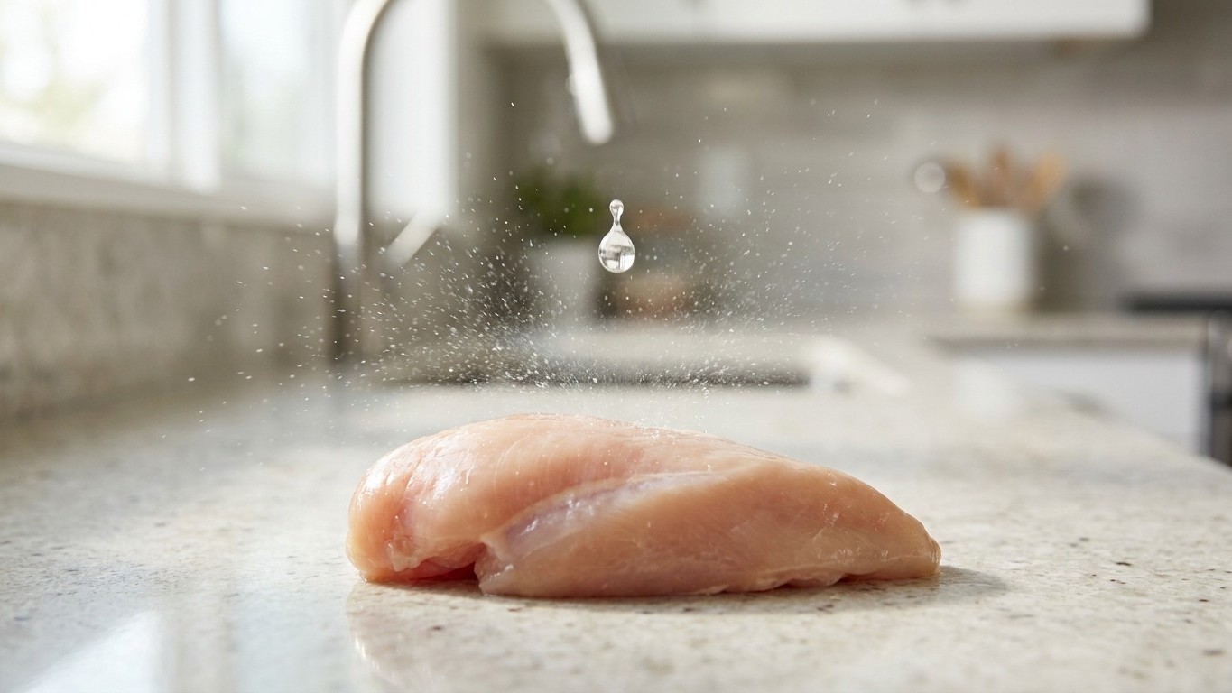 I rinsed my chicken under the tap for fifteen years just to clean it: the day someone swabbed my worktop, I understood wha...