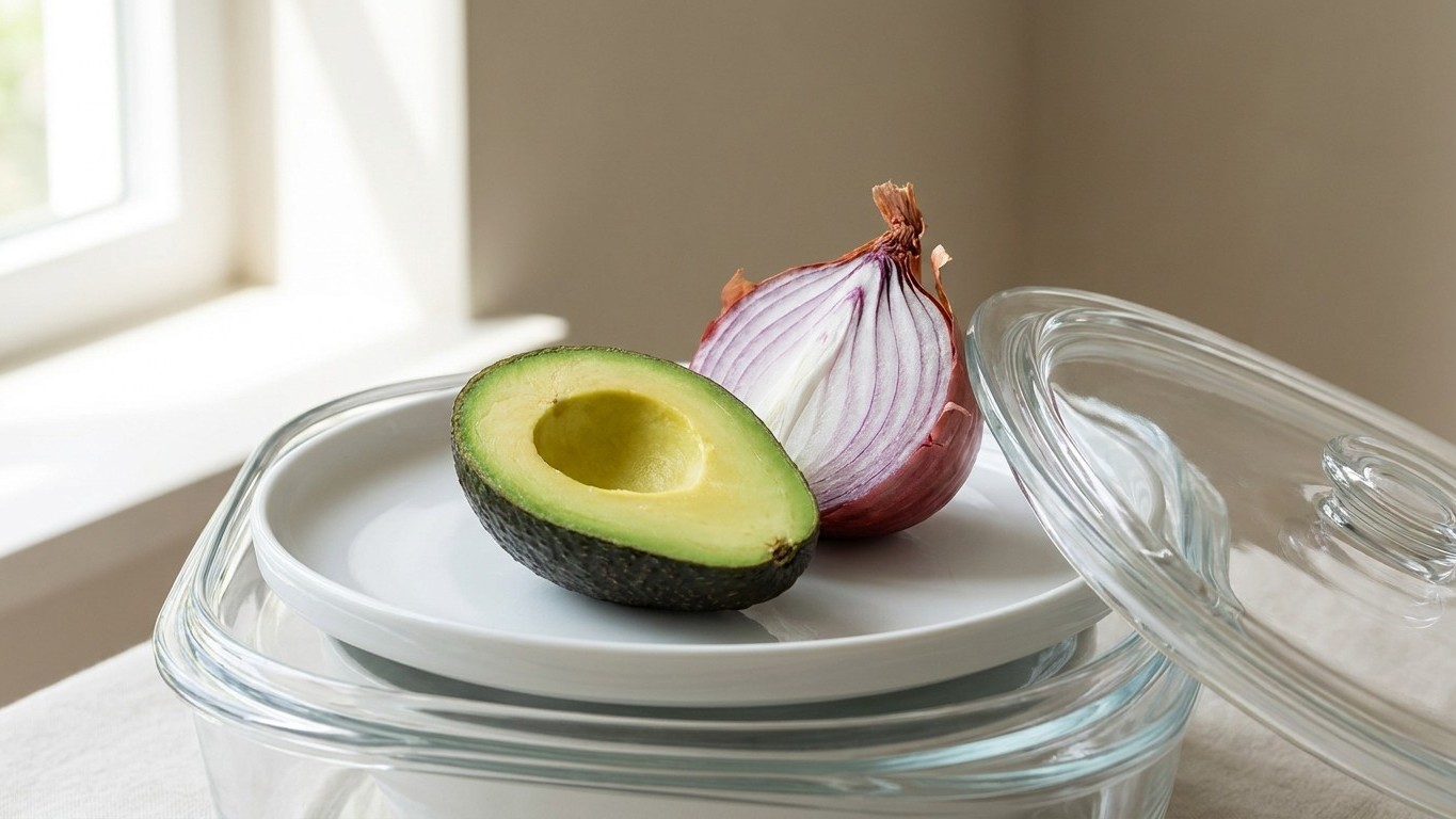I dropped half a raw onion in the box next to my cut avocado just to save a shelf: two days later, I understood why the le...