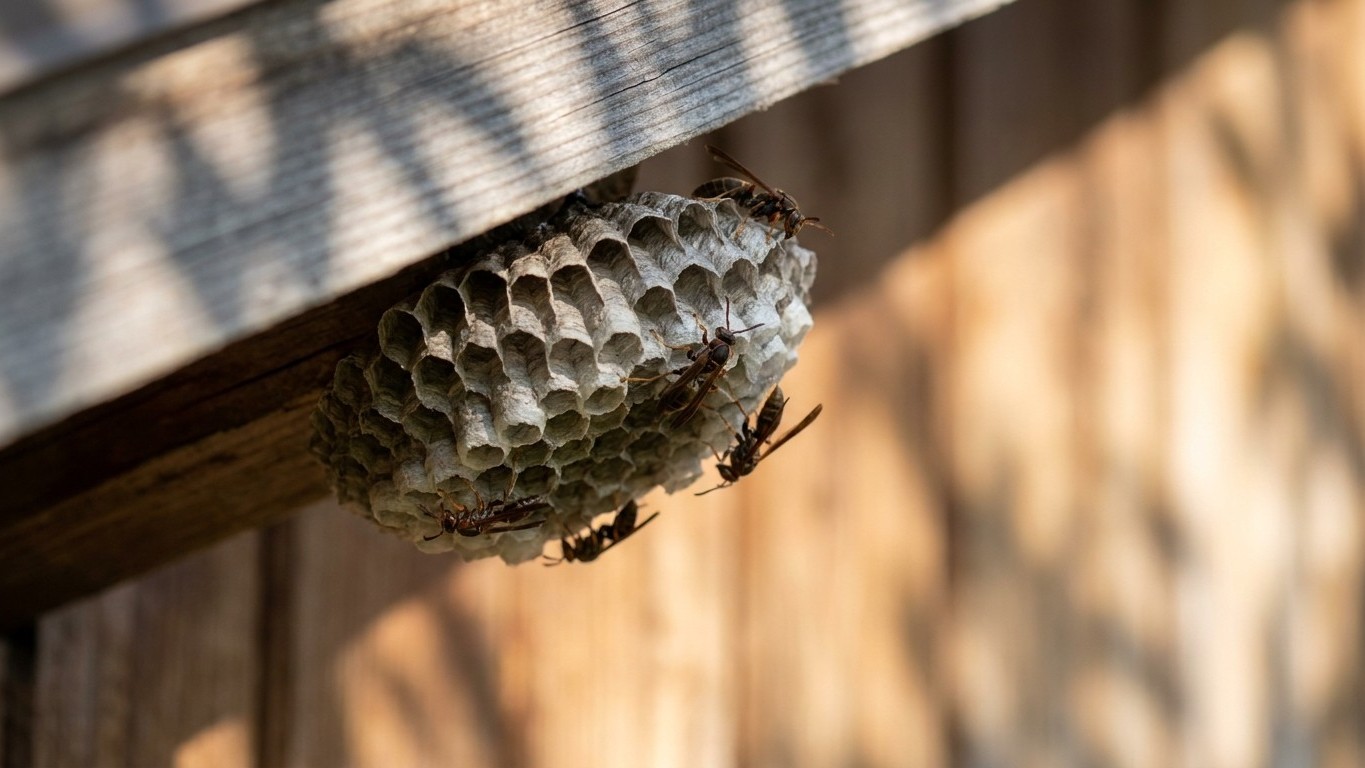 I emptied a can of wasp spray on the nest under my eaves in broad daylight just to be rid of it: three days later, the nes...