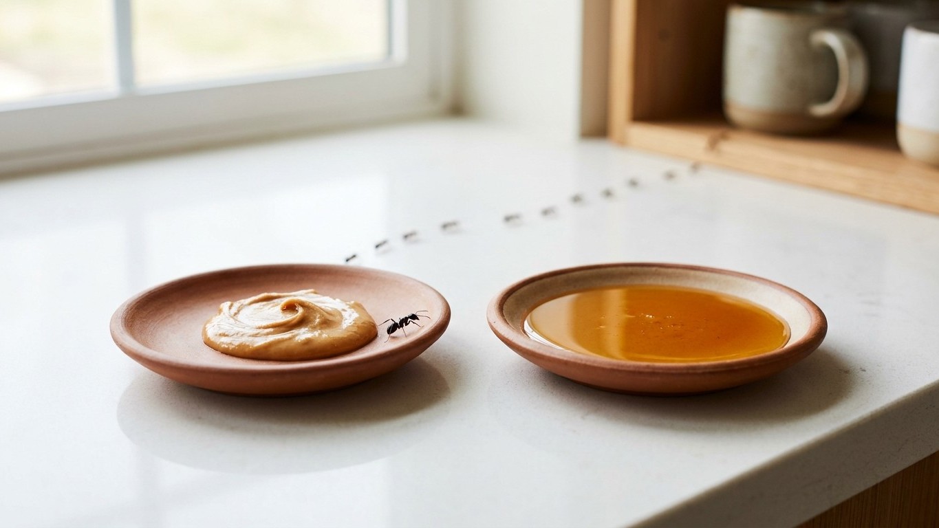 I kept setting out honey and sugar water for the black ants in my kitchen: a pest technician showed me I wasn't offering t...
