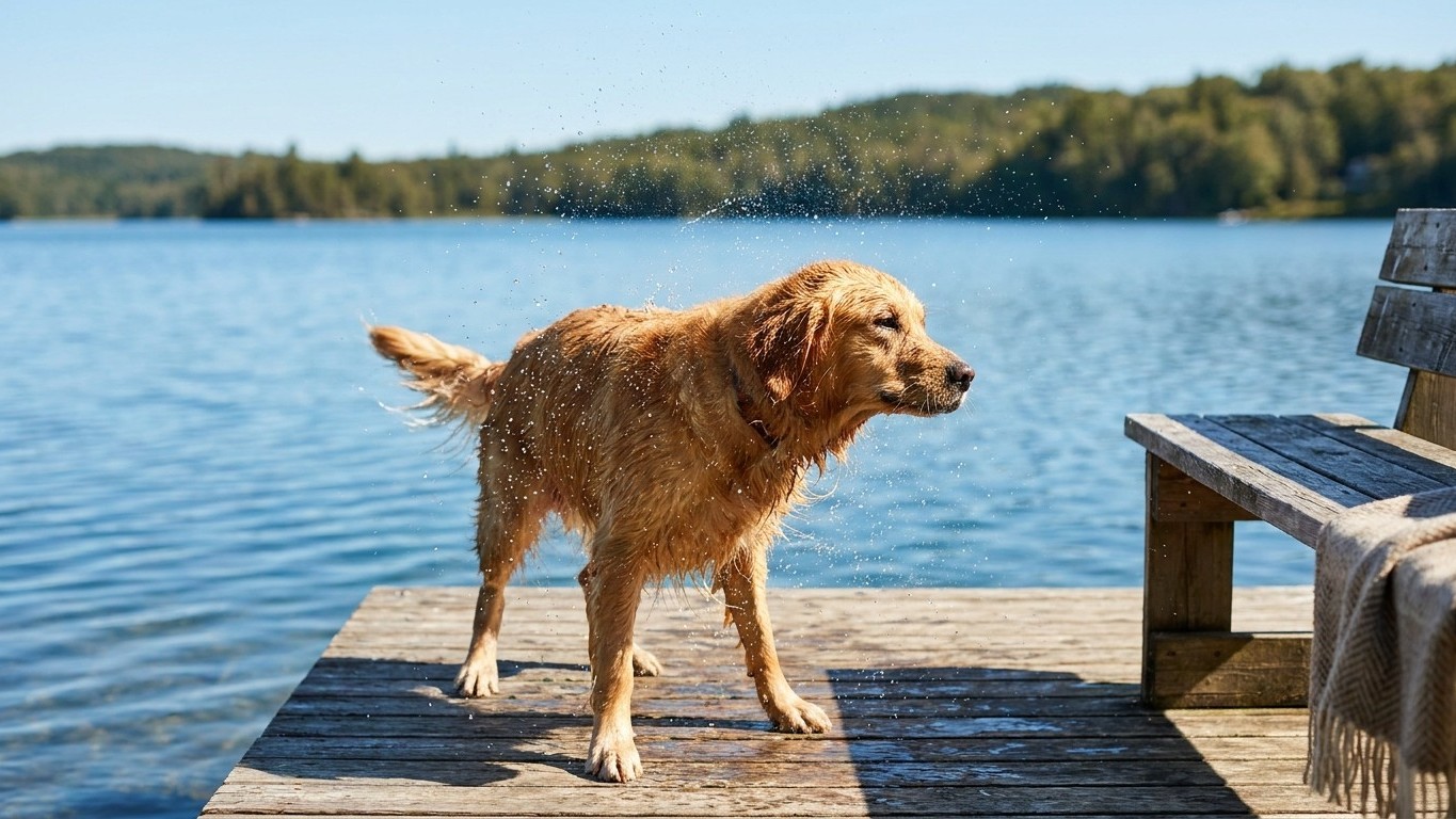 I let my dog swim in the lake three days after the green film had gone just to cool him down: the evening the vet asked if...