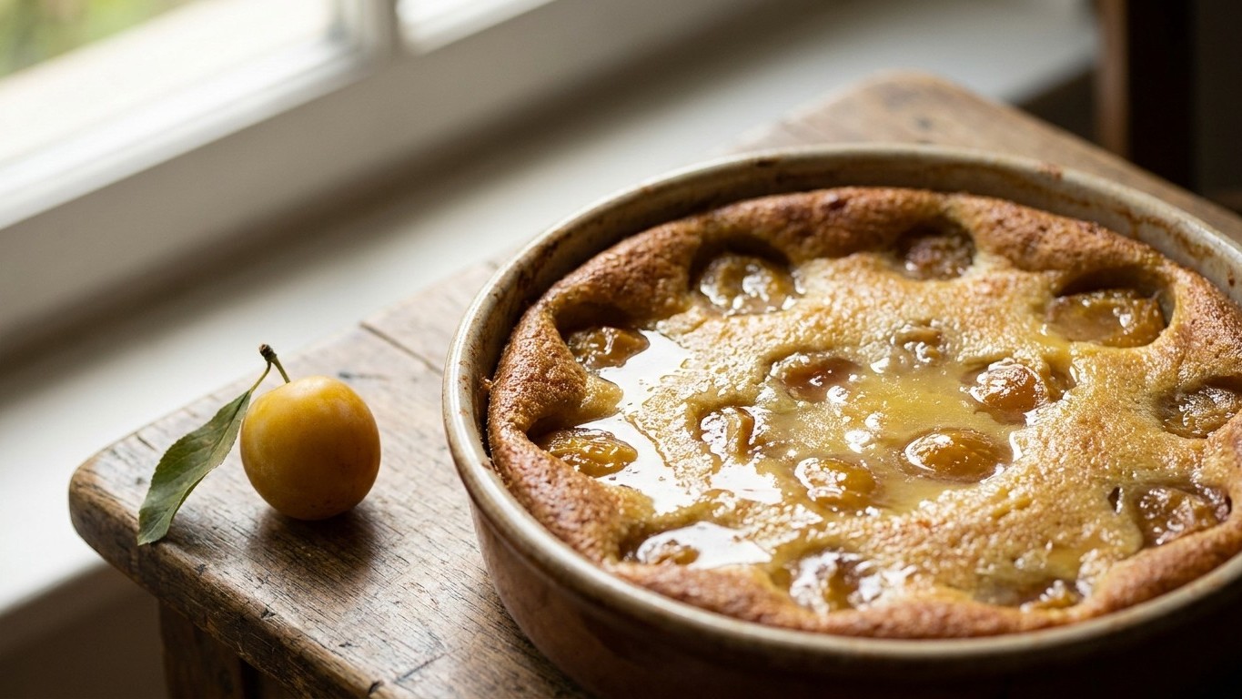 I pitted my mirabelles hours ahead just to save time: the next day, the middle of my clafoutis had never set
