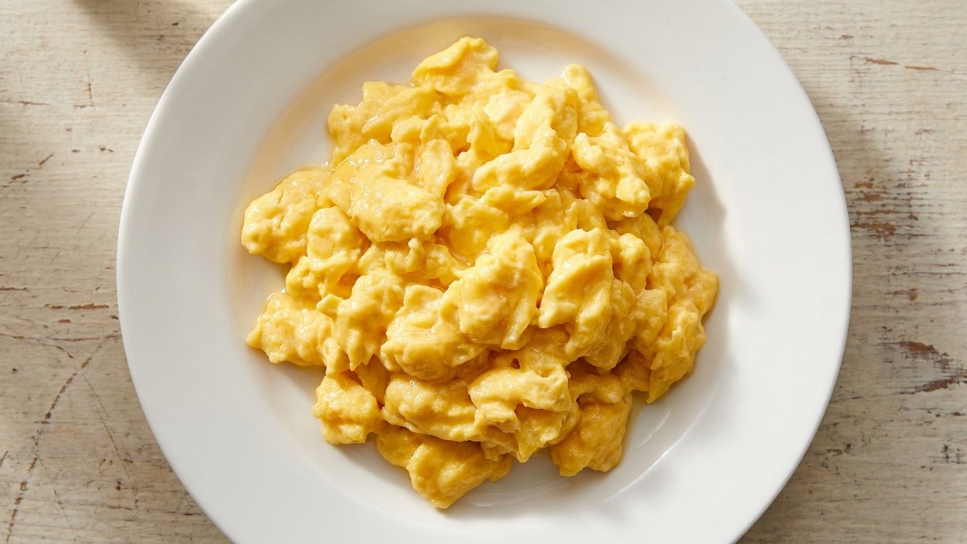 I whisked a teaspoon of cornflour into my raw eggs just to use up the packet: the first morning the plate stayed dry, I un...