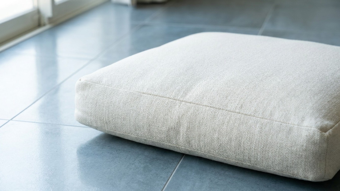 It's over for floor cushions laid straight onto tiled floors: what the foam takes in down there never dries out, and it gi...