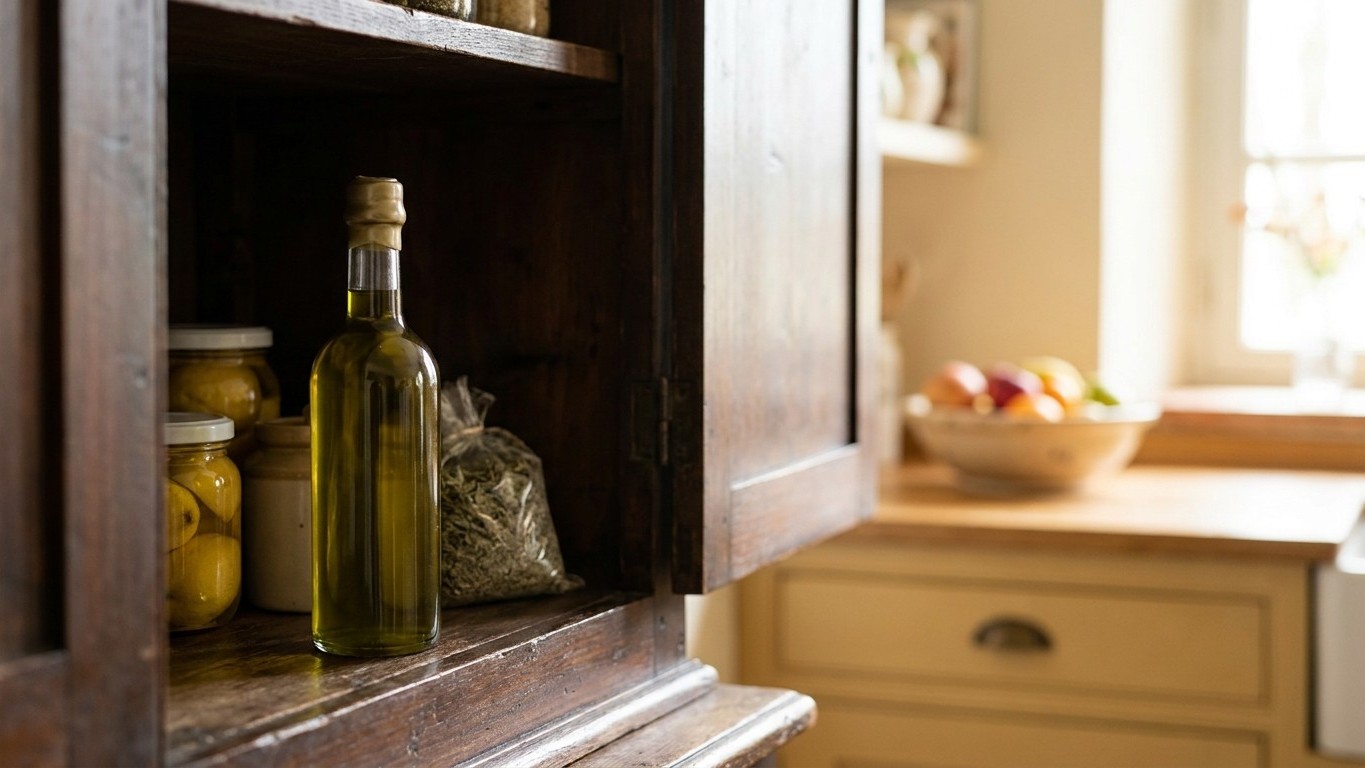 Olive growers never leave their oil on the worktop or beside the cooker: the one spot that keeps the taste and everything ...