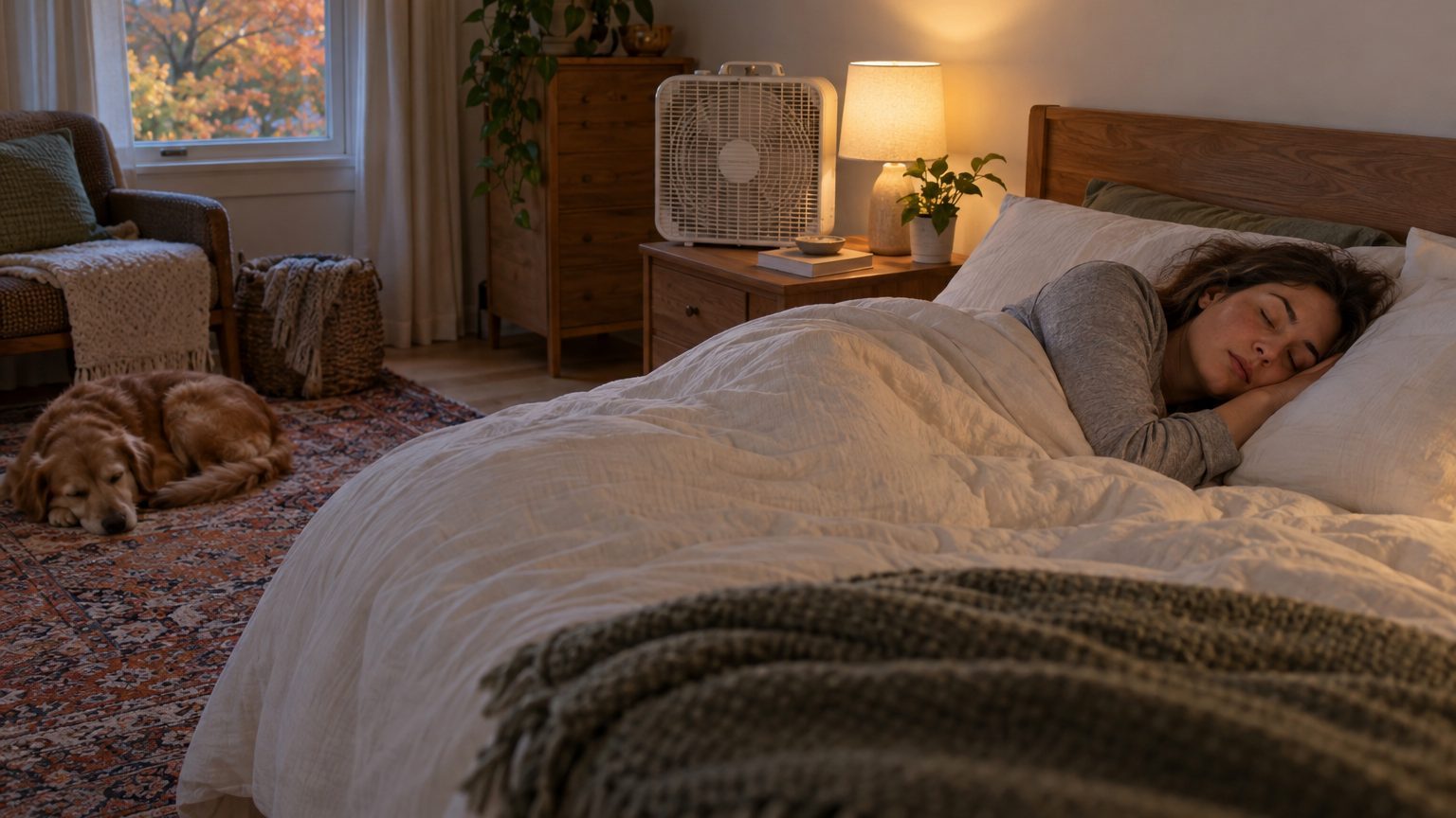 Is it bad to sleep with a fan on all night? Dry air, dust and how to set it up better